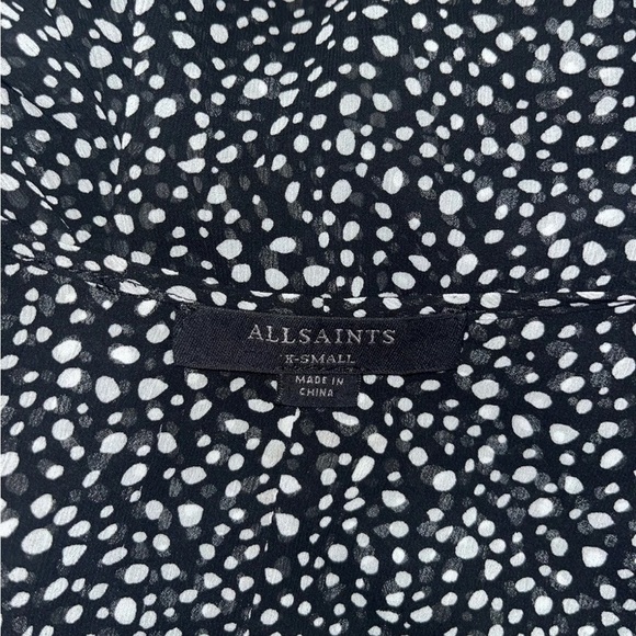 All Saints Cropped Wrap Blouse Semi Sheer Size XS - Picture 5 of 5